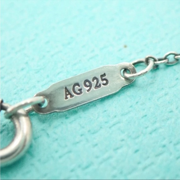 Tiffany & Co 💯% Auth Pink Mini Double Heart 925 Silver Necklace✨w/pouch✨EUC✨ - Picture 7 of 7